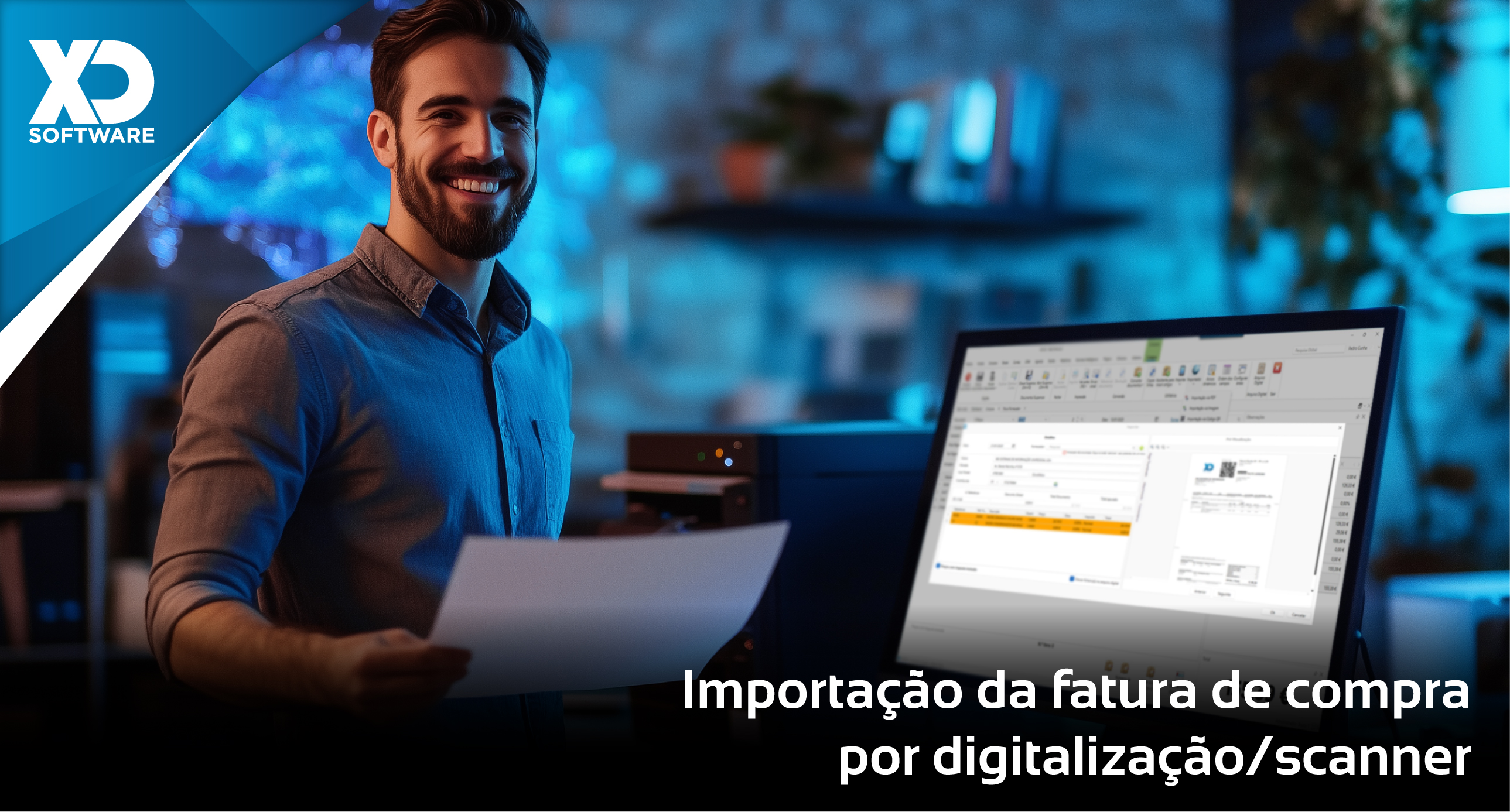 Importação da fatura por digitalização/scanner